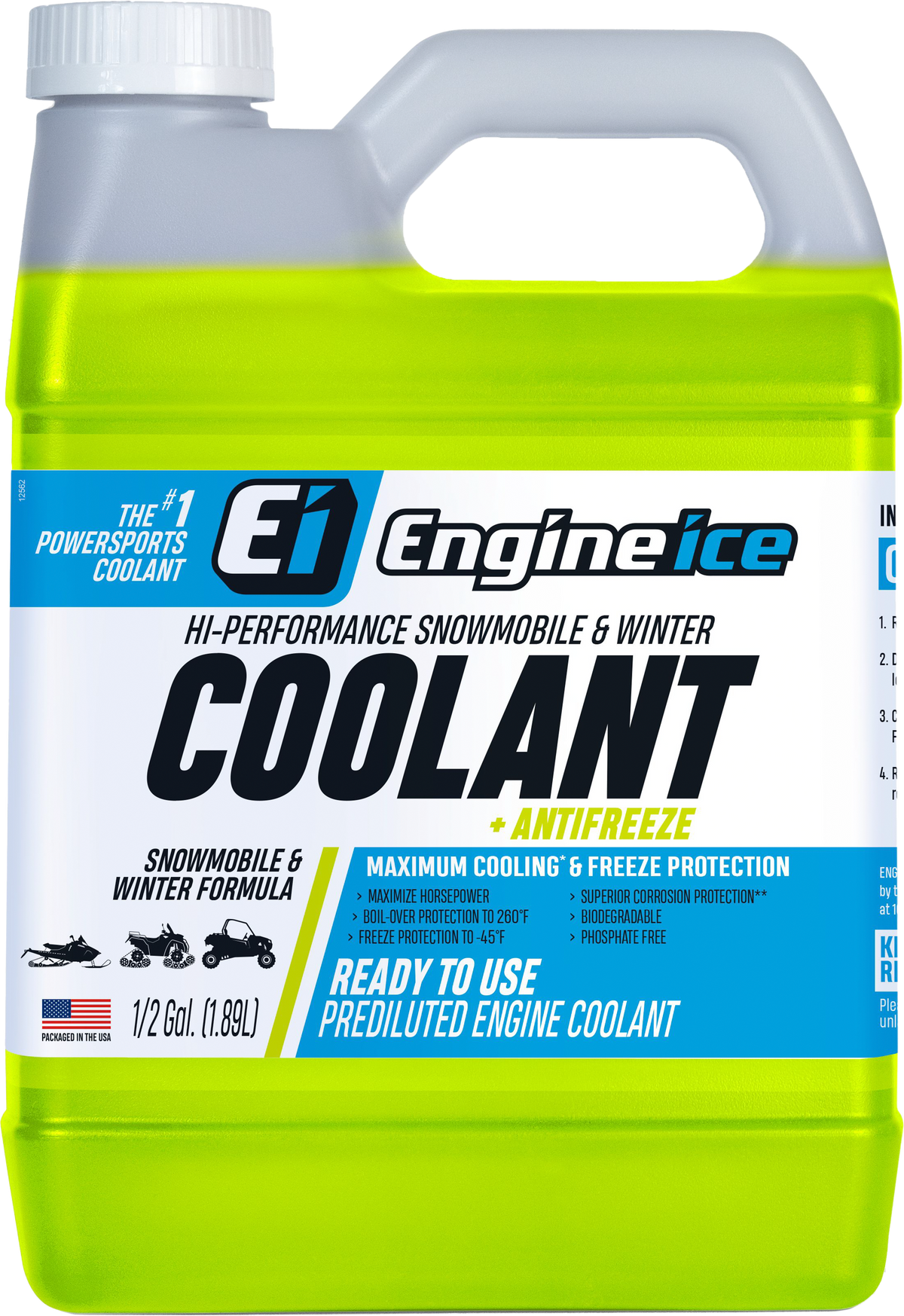 Hi-Perf Snw/Wntr Coolant 1/2 Gal (4/Case  Sold Ea) - 83-0105 - Engine Ice