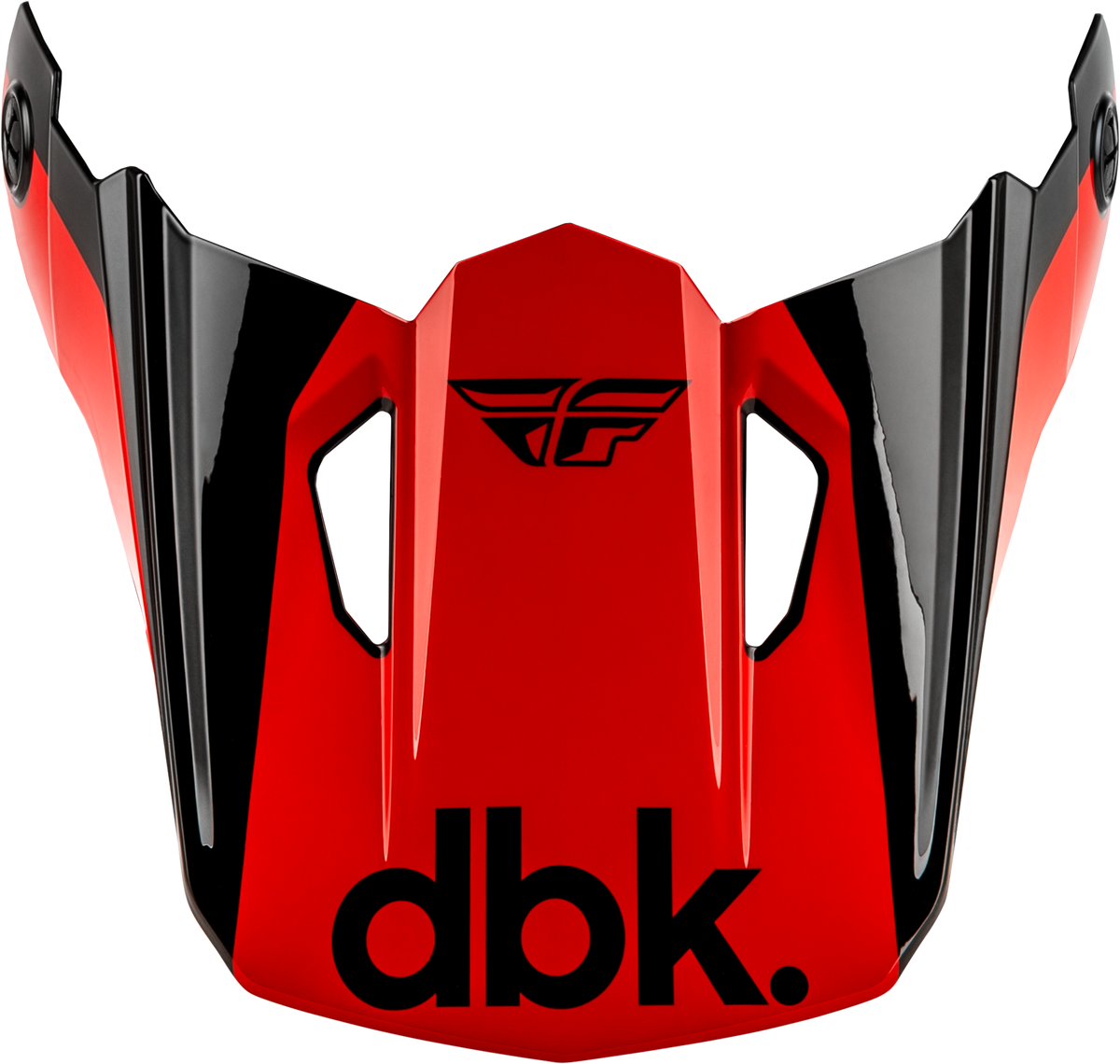 Kinetic Dbk Helmet Visor Black/Red/Grey Md/Lg - 73-2005VM - Fly Racing