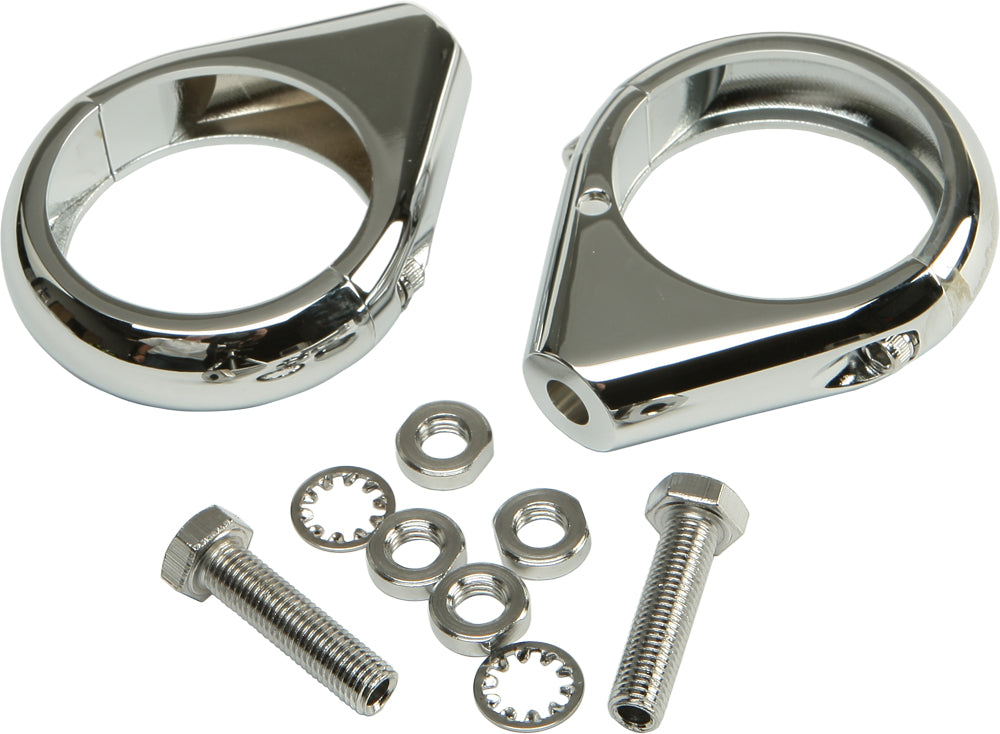 Turnsignal Clamps 49mm Pr Chrome - 820-51708 - HardDrive