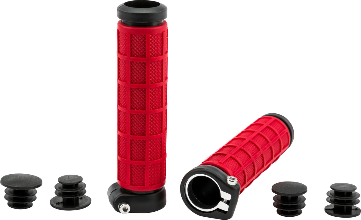 Grip-Lock Grips Red/Black - 24-1273 - Fire Power