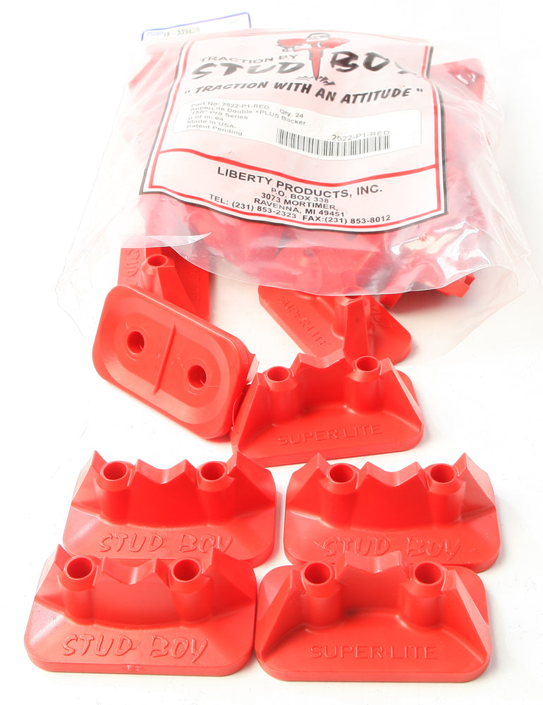 Super-Lite Pro Series Double Backers .75" 24/Pk Red - 18-33940R - Stud Boy