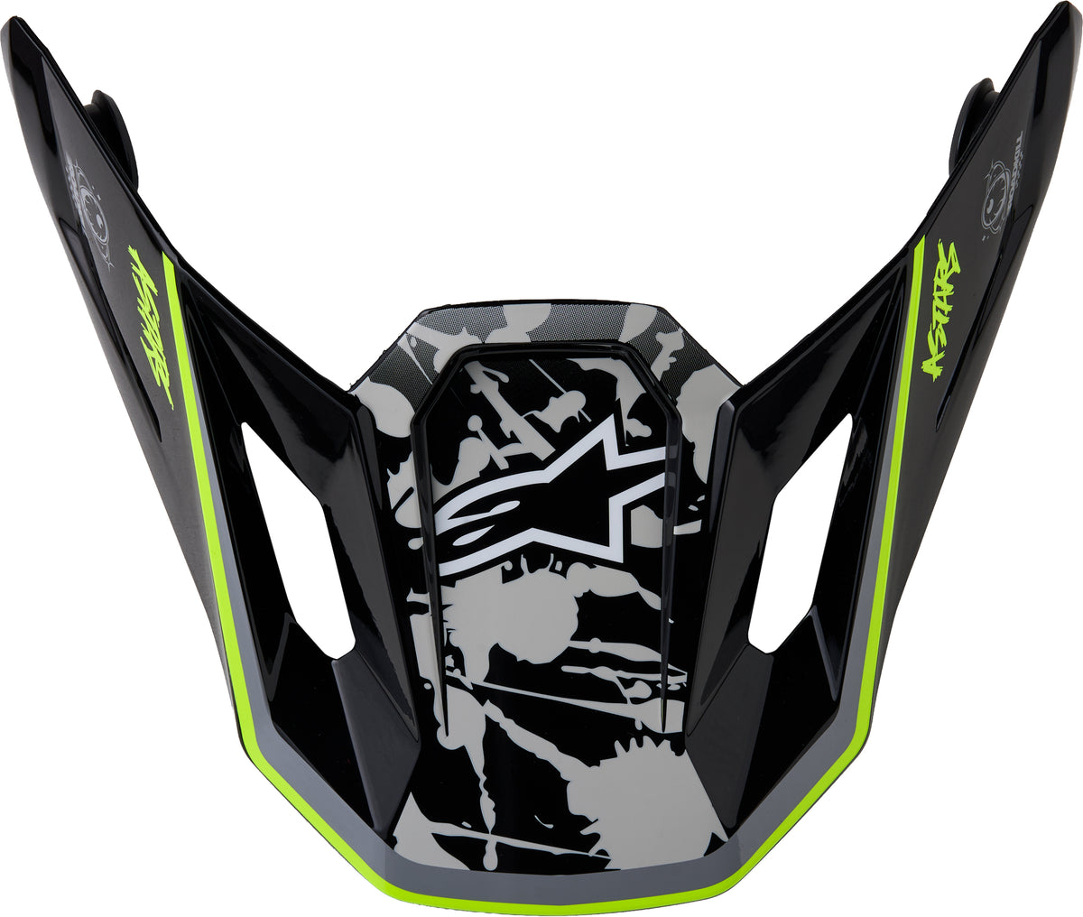S-M7 Blaster Visor Ece06/Dot Blk/Gry/Wh/Yllw Fluo Glsy - 482-00291 - alpine star