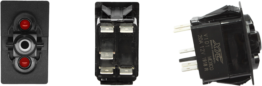 Dash Switch Body Single Acc Red/Red - 630-1006 - XTC POWER PRODUCTS