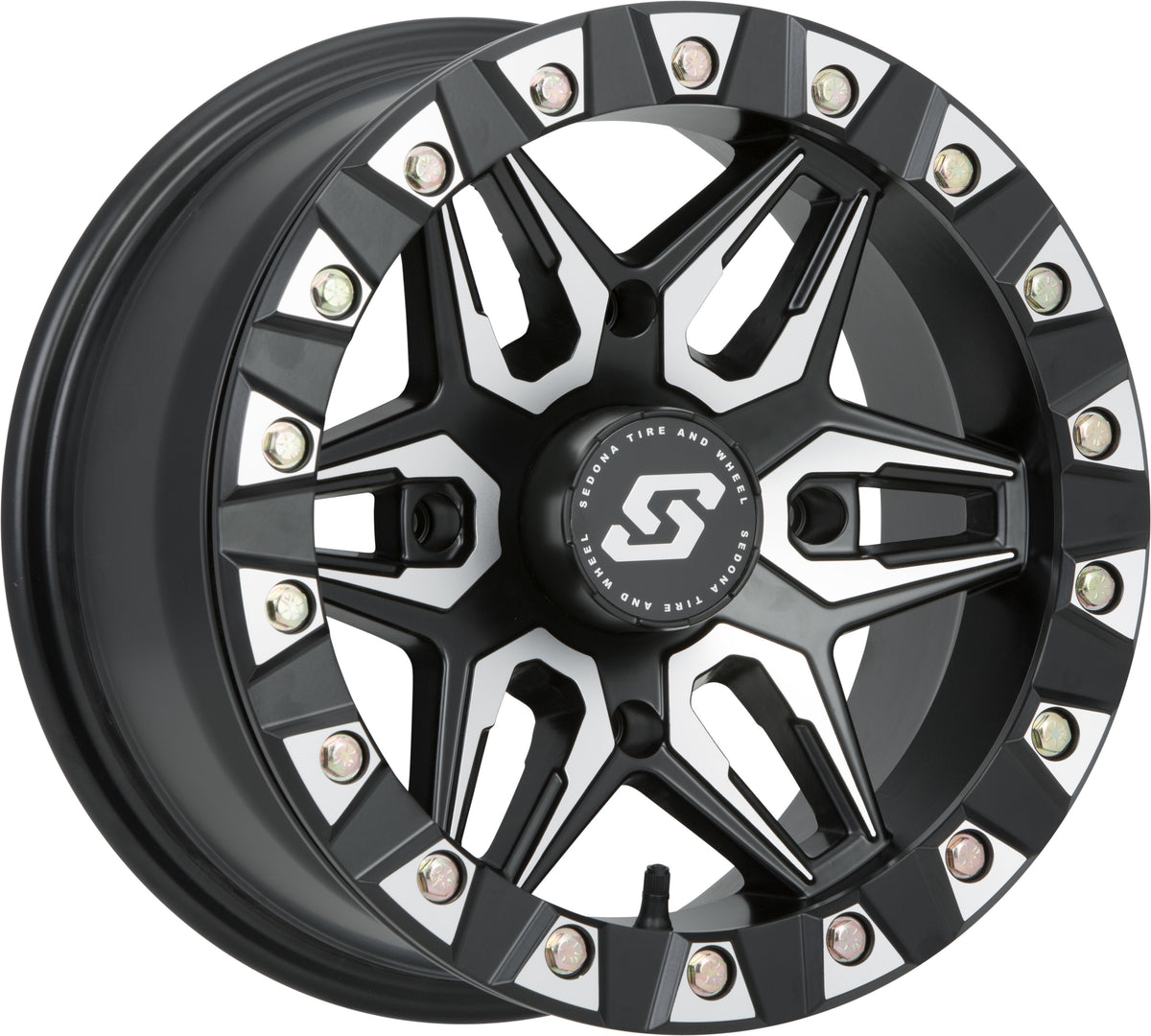Split 6 Bdlk Wheel 14x7 4/110 5+2 (+10mm) Blk/Machined - 570-1240 - Sedona