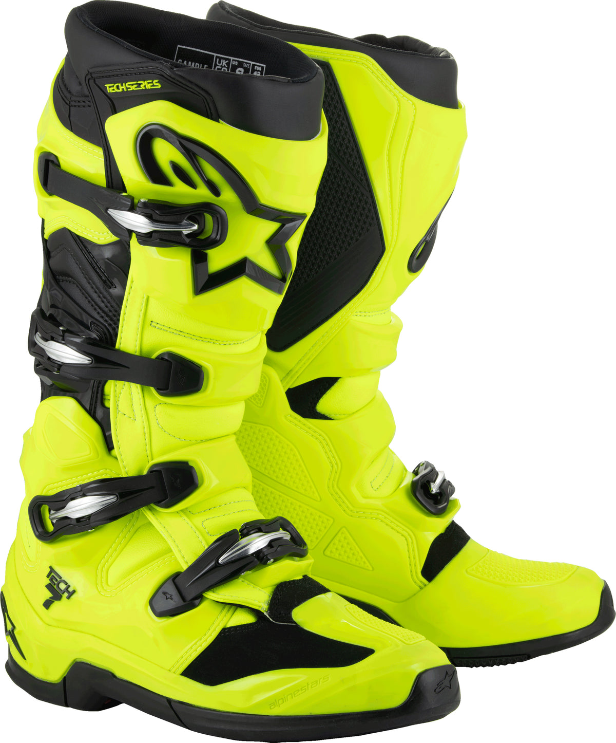 Tech 7 Boots Yellow Fluo/Black 12 - 482-0004612 - alpine star