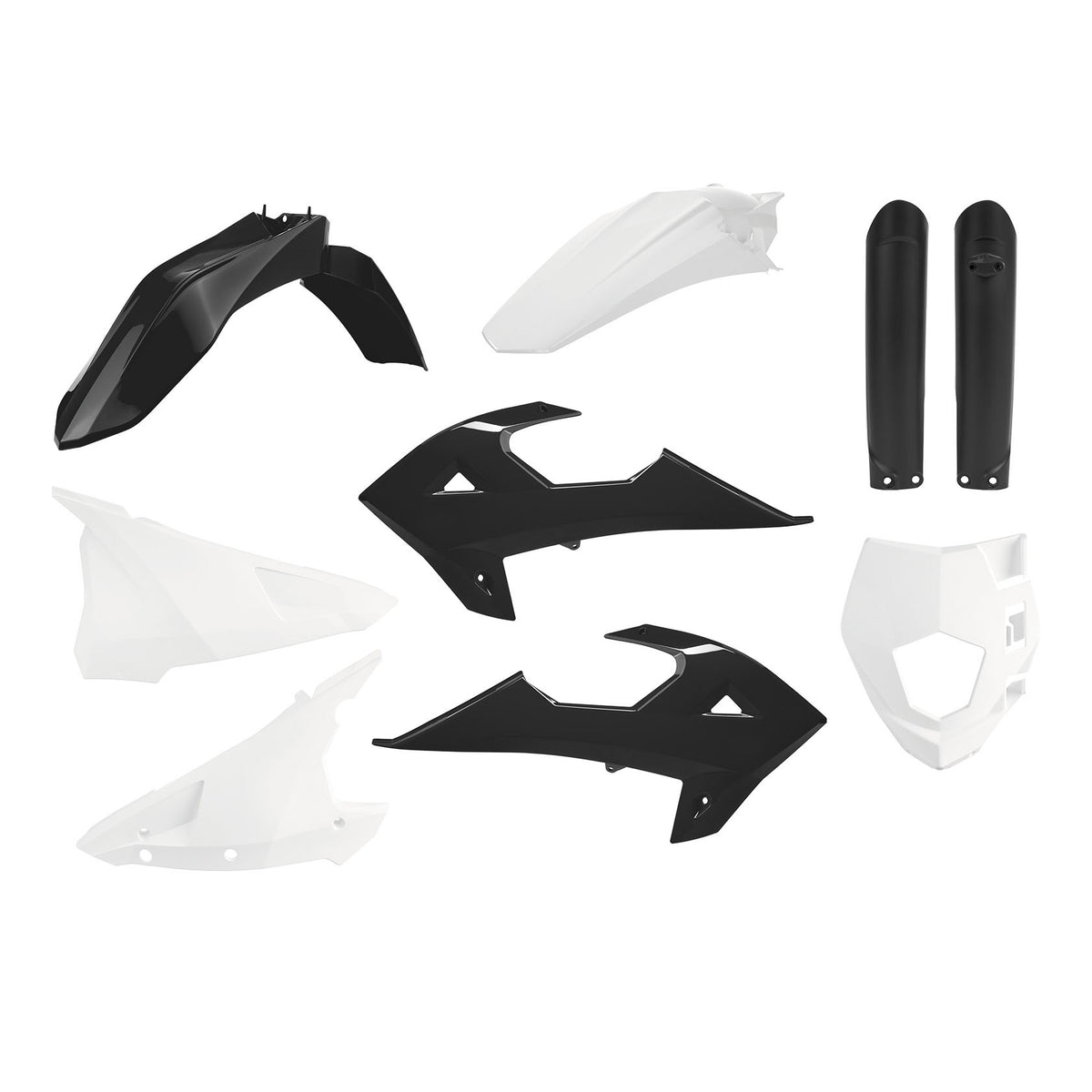 Enduro Full Kit Black/White Gas - 64-91037 - Polisport Plastics