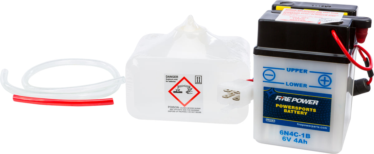 Battery W/Acid 6n4c-1b 6v - 490-2042 - Fire Power