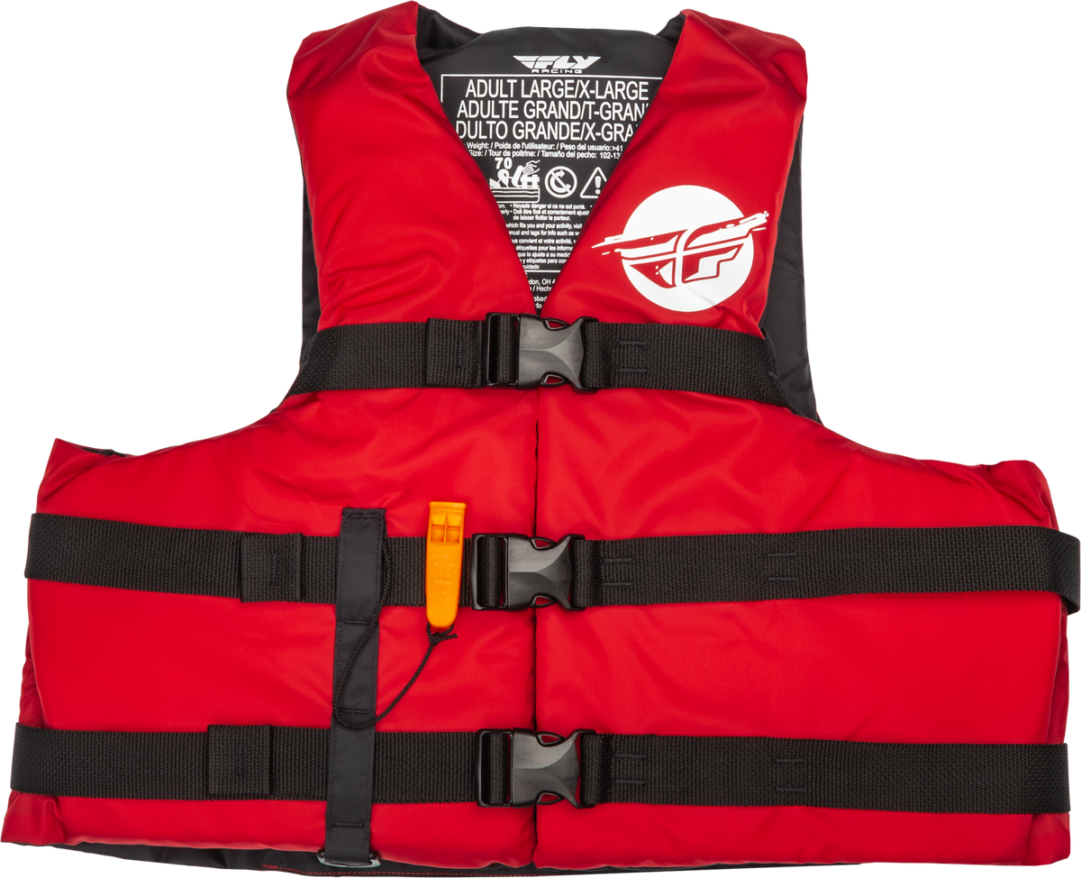 Nylon Flotation Vest Red/White 3x - 221-304133X - Fly Racing