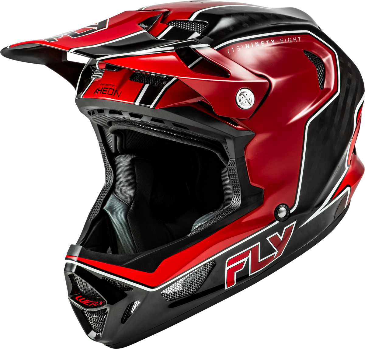 Werx-R Flow Carbon Helmet Black Carbon/Red Xl - 73-9231X - Fly Racing