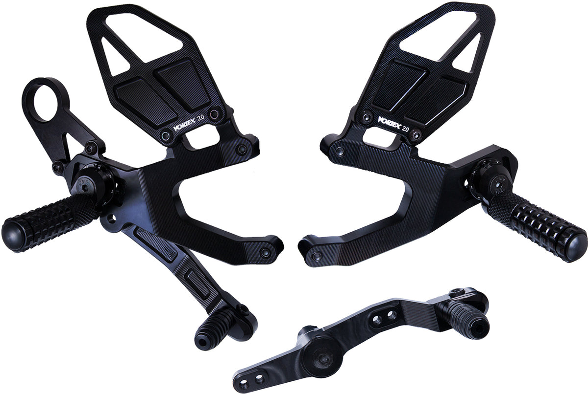 Rear Set Complete Blk Bmw - 3-RS184K - VORTEX