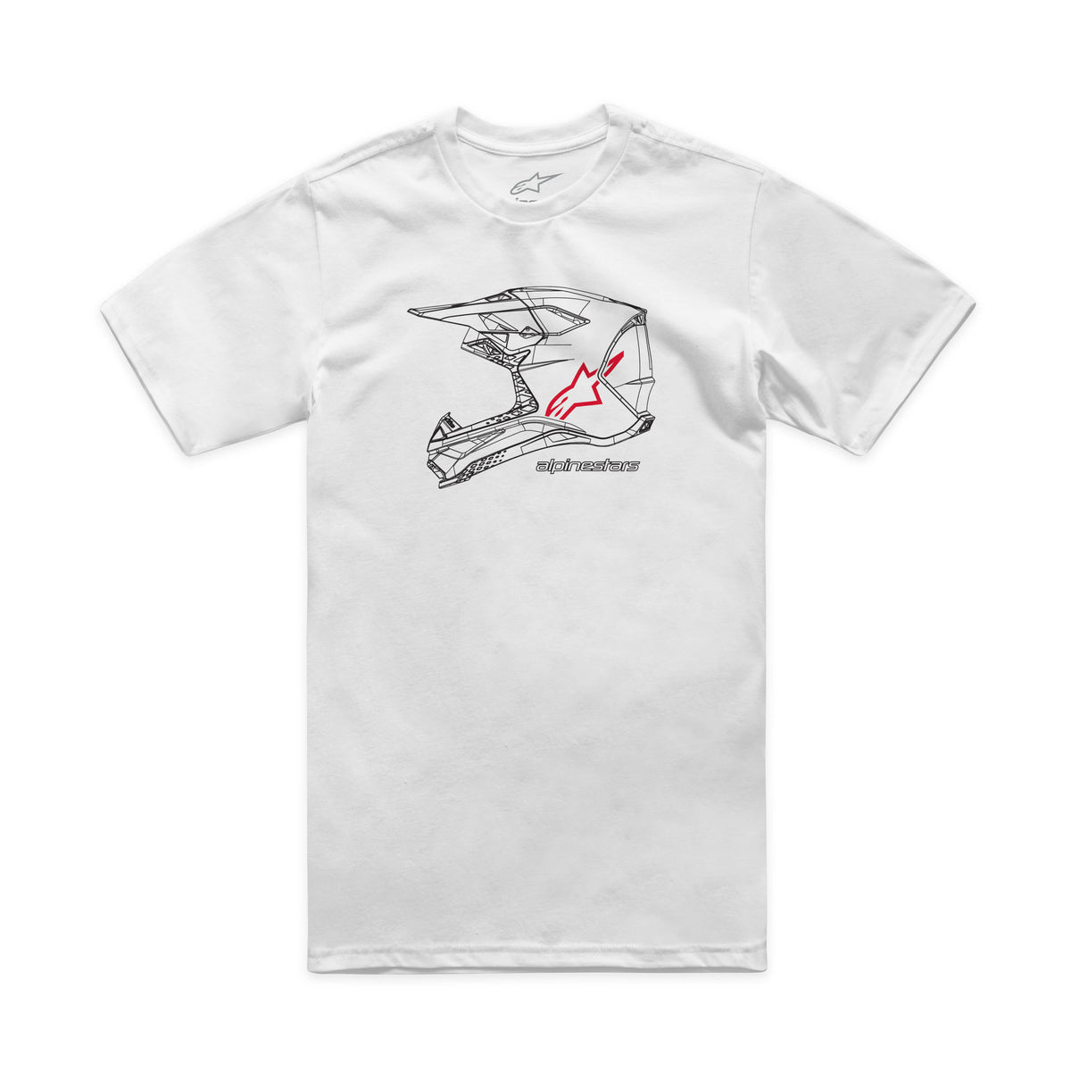 Mx Helmet Csf Tee White Xl - 482-76298X - alpine star