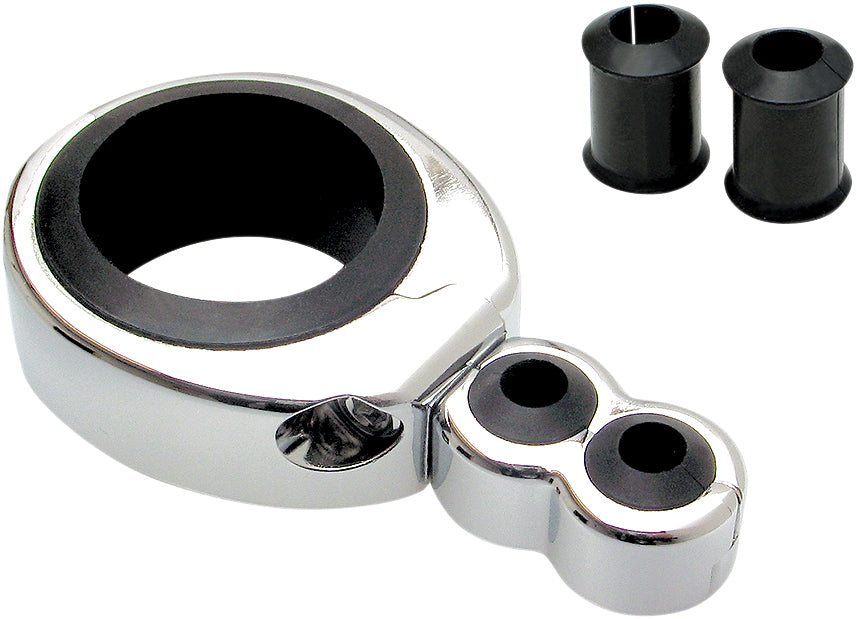 Cable Clamp 1 1/4"-1 1/2" Dual Thr/Clu Chrome - 57-10042 - Motion Pro