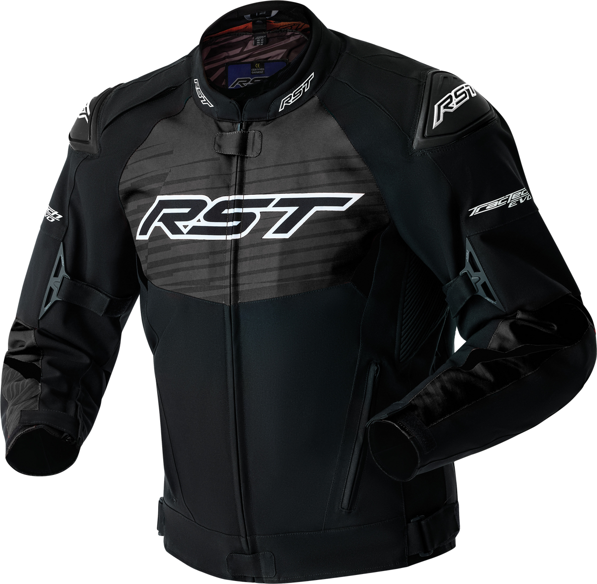 Tractech Evo D3o Jacket Black/White Textile Md - 556-3640142 - RST