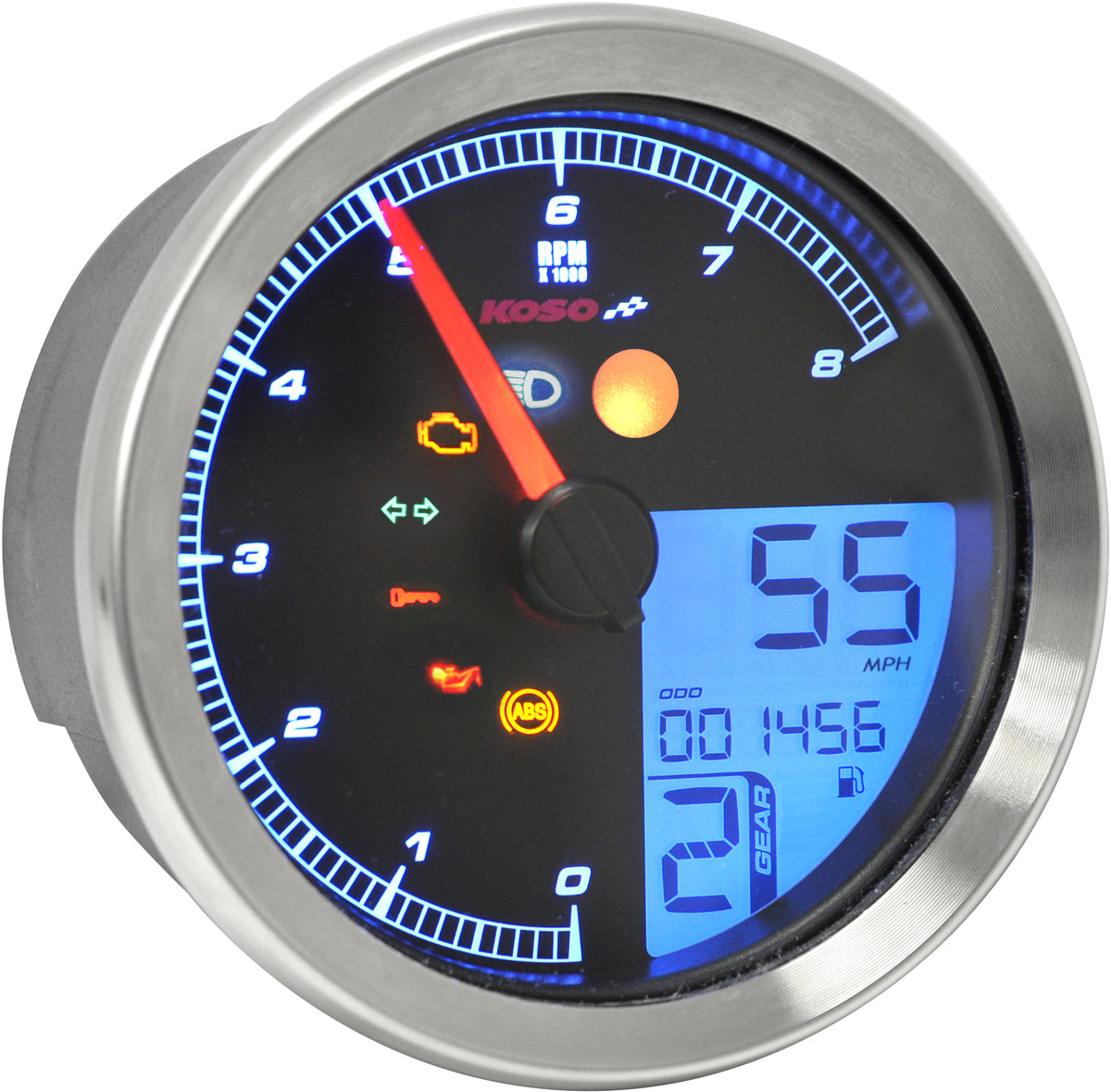 Koso Tnt-B Gauge (Silver) Yamaha Bolt - 27-5862S - Koso North America