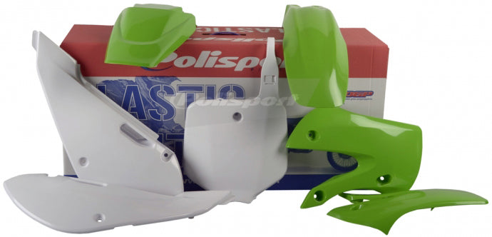 Plastic Body Kit Green/White - 64-90162 - Polisport Plastics