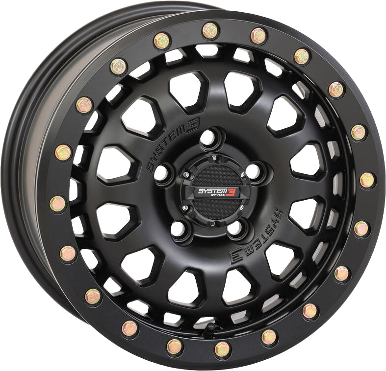 Sb6 Bl Wheel 15x7  4+3 (+10mm) 5/4.5 Matte Black - 3-156544 - System 3