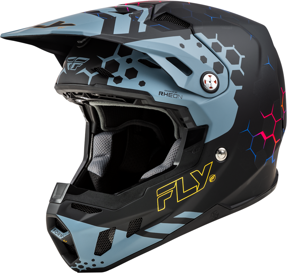 Formula Cc Tektonic Helmet Matte Black/Slate/Blue 2x - 73-43332X - Fly Racing