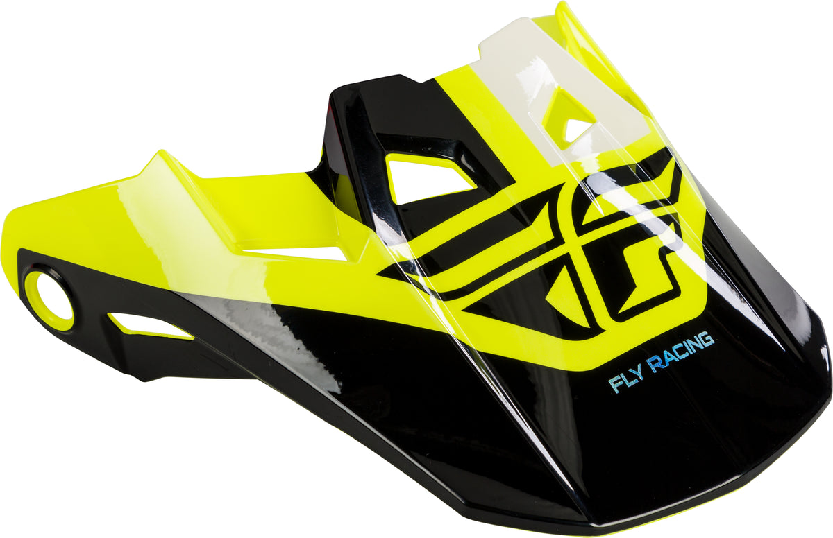 Formula Visor Black/Hi-Vis Yl-Sm - 73-47204S - Fly Racing